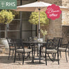 RHS Bridgewater 6 Seat Dining Set - Black - F2448