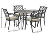 RHS Bridgewater 4 Seat Dining Set - Black - F2446