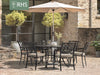 RHS Bridgewater 6 Seat Dining Set - Black - F2448