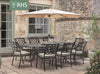RHS Bridgewater 8 Seat Oval Set - Black - F2450