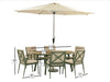 RHS Wisley Elliptical 6 Seat Dining Set - F2440