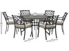 RHS Bridgewater 6 Seat Dining Set - Black - F2448