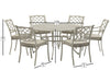 RHS Bridgewater 6 Seat Dining Set - Stone - F2449