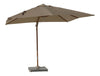 Lichfield Square Side Post Parasol - Sand with Wood Effect Pole - F2506